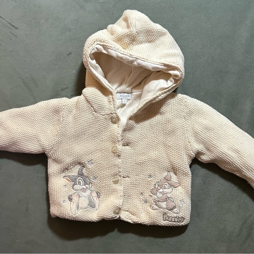 Disney Cream bunnies sweater (size 3-6 months)